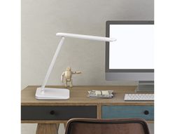 Lampara de escritorio maul led 2,7w 325lm luz ajustable panel tactil brazo giratorio blanca
