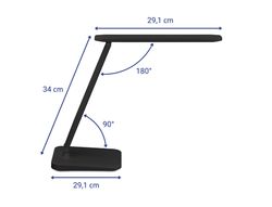 Lampara de escritorio maul led 2,7w 325lm luz ajustable panel tactil brazo giratorio negra