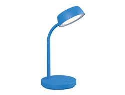 Lampara de escritorio maul led 5w 585lm luz calida brazo y cabezal giratorios azul