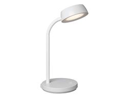 Lampara de escritorio maul led 5w 585lm luz calida brazo y cabezal giratorios blanca