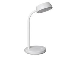 Lampara de escritorio maul led 5w 585lm luz calida brazo y cabezal giratorios blanca