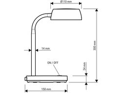 Lampara de escritorio maul led 5w 585lm luz calida brazo y cabezal giratorios negra