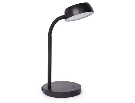 Lampara de escritorio maul led 5w 585lm luz calida brazo y cabezal giratorios negra