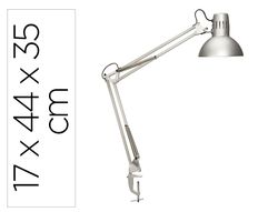 Lampara de escritorio maul study con pinza color plata 170x440x350 mm