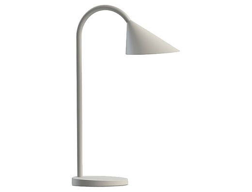 Lampara de escritorio unilux sol led 4w brazo flexible abs y metal blanco base 14 cm diametro