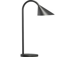 Lampara de escritorio unilux sol led 4w brazo flexible abs y metal negro base 14 cm diametro