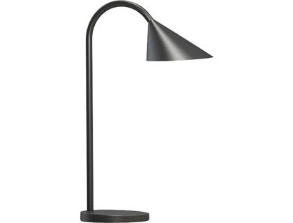 Lampara de escritorio unilux sol led 4w brazo flexible abs y metal negro base 14 cm diametro