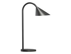 Lampara de escritorio unilux sol led 4w brazo flexible abs y metal negro base 14 cm diametro