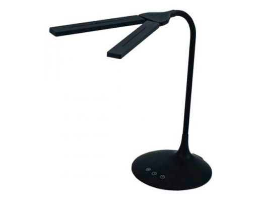 Lampara de oficina archivo 2000 inalambrica recargable 2 cabezales moviles led 6w abs color negro 180x340x360 mm
