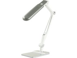 Lampara de oficina q- connect sobremesa profesional abs 32 leds 10 w interruptor sensor 3 niveles color cromado