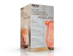 Lampara de sal jocca con base de madera 220-240v 1,85 kg 220x130x130 mm