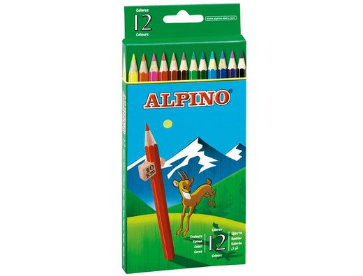 Lápices Alpino colores estuche (12 unidades)