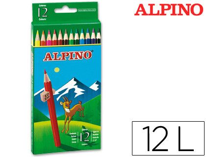 Lápices Alpino colores estuche (12 unidades)