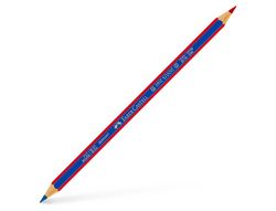 Lapices bicolor fino faber castell 2160-rb hexagonal rojo/azul blister de 2 unidades