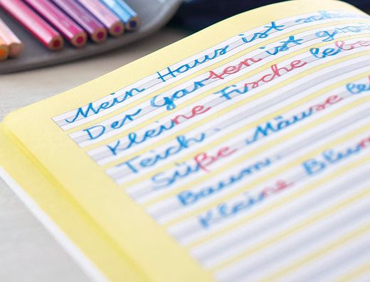 Lapices bicolor fino faber castell 2160-rb hexagonal rojo/azul blister de 2 unidades