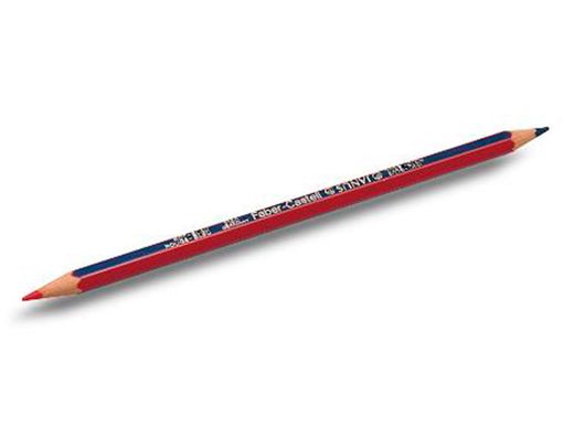 Lapices bicolor fino faber castell 2160-rb hexagonal rojo/azul blister de 3 unidades