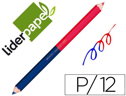 Lapices Bicolor Liderpapel Rojo-Azul Jumbo