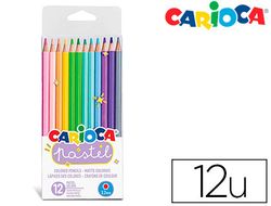 Lapices carioca pastel blister de 12 colores surtidos
