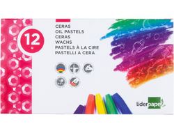 Lapices Cera Blanda Liderpapel -Caja de 12 Colores