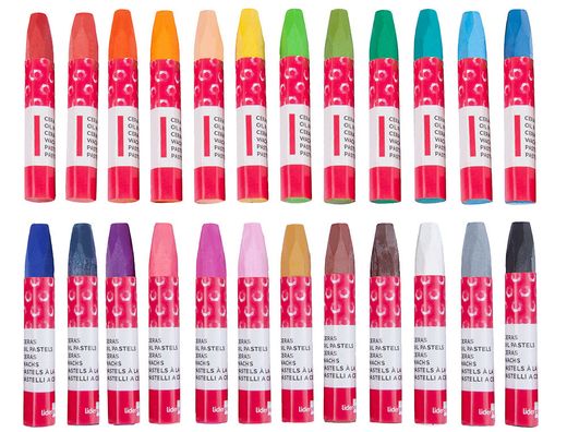 Lapices Cera Blanda Liderpapel -Caja de 24 Colores
