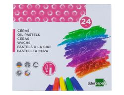 Lapices Cera Blanda Liderpapel -Caja de 24 Colores