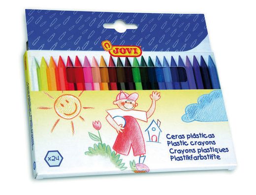 Lapices Cera Jovi Hexagonal Caja de 24 Colores