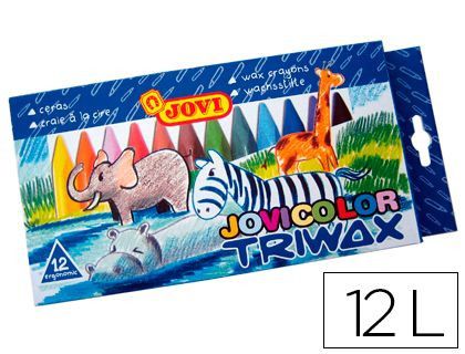 Lapices Cera Jovicolor Triangular Triwax 12 Colores