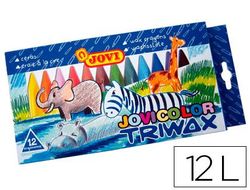 Lapices Cera Jovicolor Triangular Triwax 12 Colores