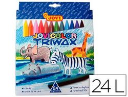 Lapices Cera Jovicolor Triangular Triwax 24 Colores