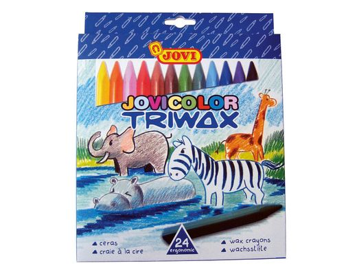 Lapices Cera Jovicolor Triangular Triwax 24 Colores