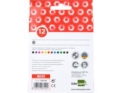 Lapices cera liderpapel caja de 12 colores