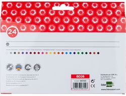 Lapices cera liderpapel caja de 24 colores