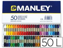 Lapices Cera Manley -Caja de 50 Colores Ref.150