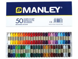 Lapices Cera Manley -Caja de 50 Colores Ref.150
