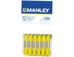 Lapices Cera Manley Unicolor Amarillo Limon -Caja de 12 N.2
