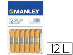 Lapices Cera Manley Unicolor Ocre -Caja de 12 N.26
