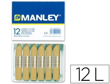 Lapices Cera Manley Unicolor Tierra Sombra Natural Nº 67 Caja de 12