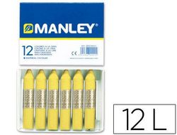 Lapices Cera Manley Unicolor Verde Amarillo Claro Nº 47 Caja de 12