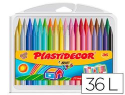 Lapices Cera Plastidecor Caja de 36 Colores
