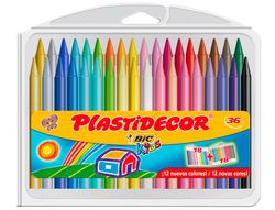 Lapices Cera Plastidecor Caja de 36 Colores