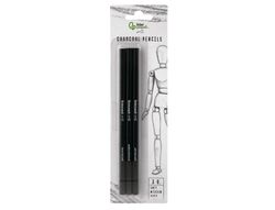 Lapices de carboncillo para esbozos liderpapel caja de 3 unidades con diferentes durezas certificado fsc