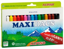 Lapices de Cera Alpino Maxidacs Caja de 15 Colores Surtidos