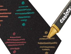 Lapices de cera carioca metallic triangular caja de 8 colores surtidos