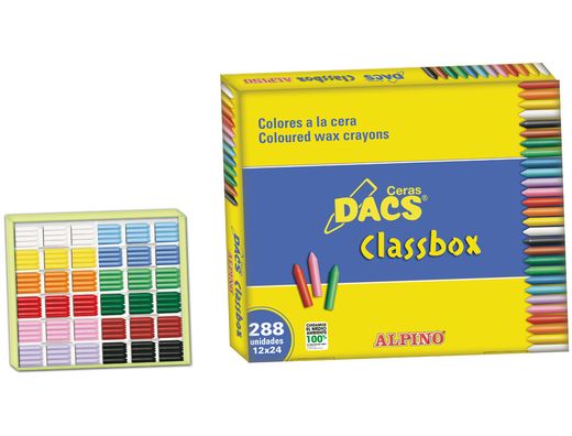 Lapices de Cera Dacs Classbox Caja de 288 Unidades 12 Colores Surtidos
