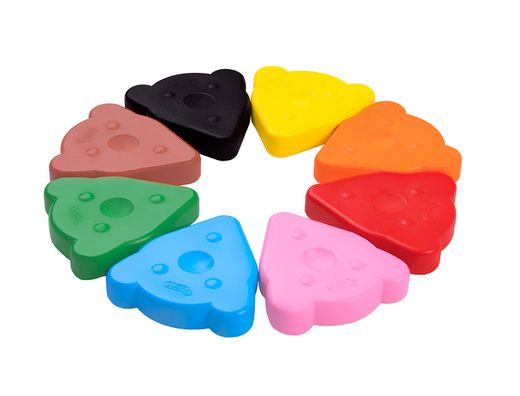 Lapices de cera jovi my first crayon forma de oso caja de 8 unidades colores surtidos