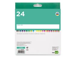 Lapices de colores acuarelables liderpapel caja de 24 colores surtidos