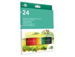 Lapices de colores acuarelables liderpapel caja de 24 colores surtidos