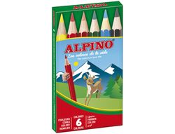 Lapices de Colores Alpino 651 C/De 6 Colores Cortos