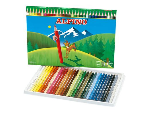Lapices de Colores Alpino 659 30 Colores -Caja de Carton