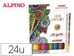 Lapices de colores alpino experience acuarelable mina premium 3,3 mm caja metalica de 24 unidades colores